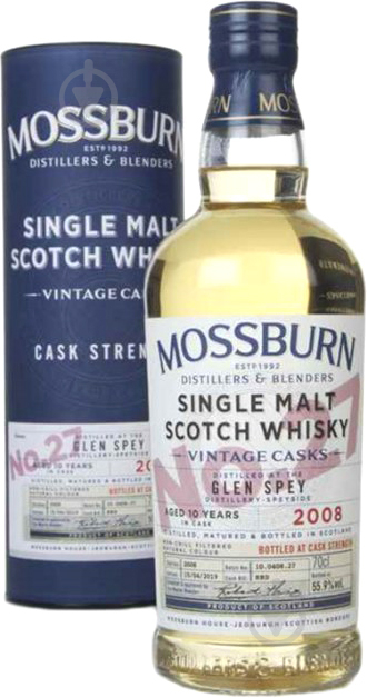 Віскі MOSSBURN Vintage Casks No27 Glen Spey 10 Y.O. 0,7 л - фото 1