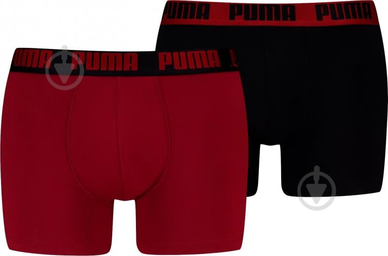 Труси чоловічі Puma MEN EVERYDAY BASIC BOXER 2P93832025 M червоний/чорний - фото 1