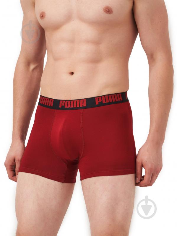 Труси чоловічі Puma MEN EVERYDAY BASIC BOXER 2P93832025 M червоний/чорний - фото 4