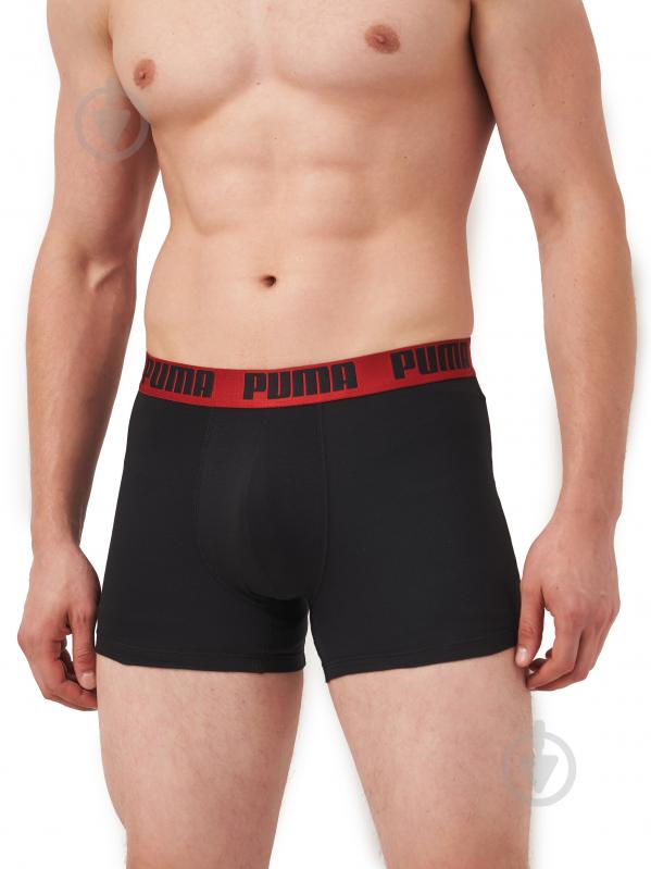 Труси чоловічі Puma MEN EVERYDAY BASIC BOXER 2P93832025 M червоний/чорний - фото 6