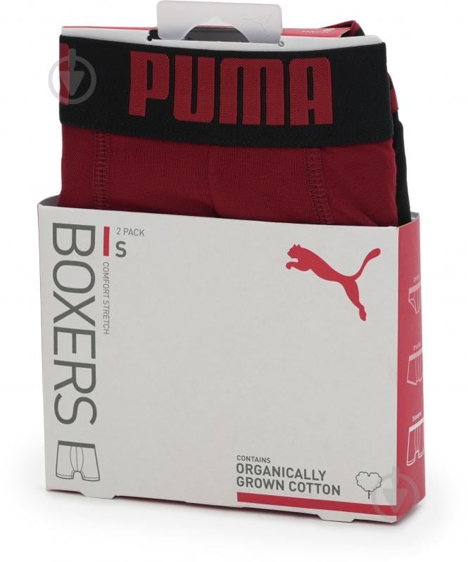 Труси чоловічі Puma MEN EVERYDAY BASIC BOXER 2P93832025 M червоний/чорний - фото 7