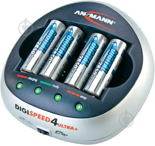 Зарядний пристрій Ansmann Digi-speed 4 Ultra + 4 AA 2850 мА/г - фото 1