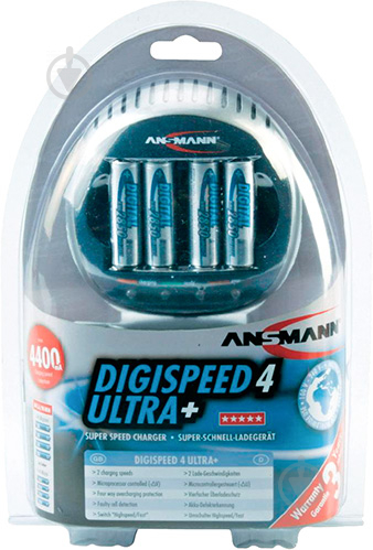 Зарядний пристрій Ansmann Digi-speed 4 Ultra + 4 AA 2850 мА/г - фото 2