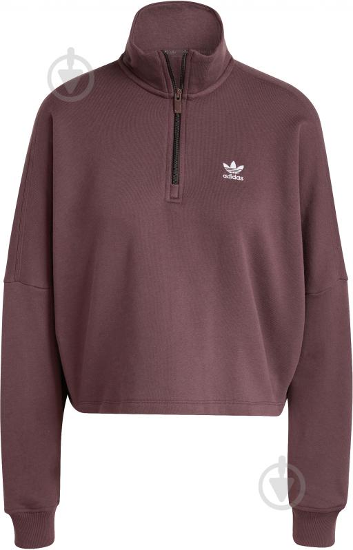 Свитшот Adidas ESS SWEATSHIRT FLEECE 1/2 Zip IY9675 р.L коричневый - фото 5