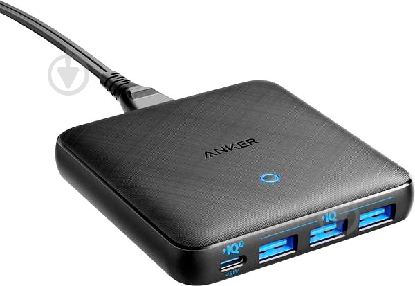 Мережевий зарядний пристрій Anker PowerPort Atom III Slim 4 65W A2045G11 black - фото 1