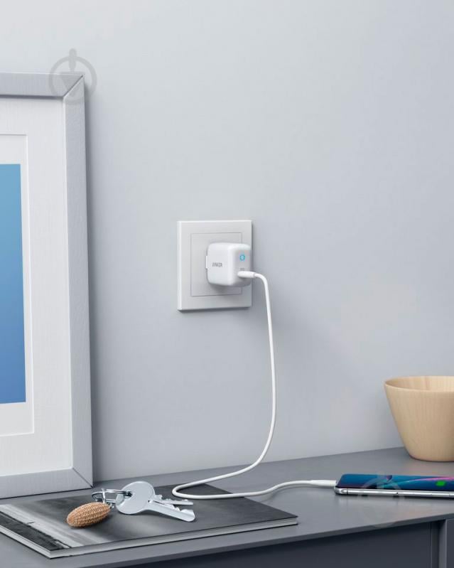 Сетевое зарядное устройство Anker PowerPort PD 1 18W PD Compact A2019KD1 white - фото 4