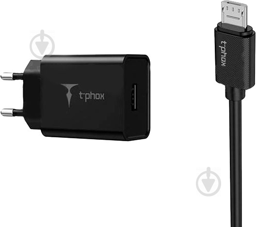 Сетевое зарядное устройство T-PHOX Mini 12W 2.4A black - фото 2