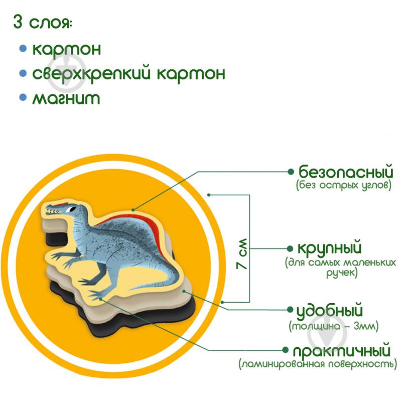Набор магнитов Magdum Большие динозавры ML4031-06 EN - фото 5