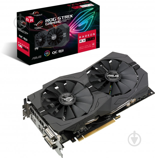 Відеокарта Asus RX 570 8GB GDDR5 256bit (STRIX-RX570-O8G-GAMING) - фото 1