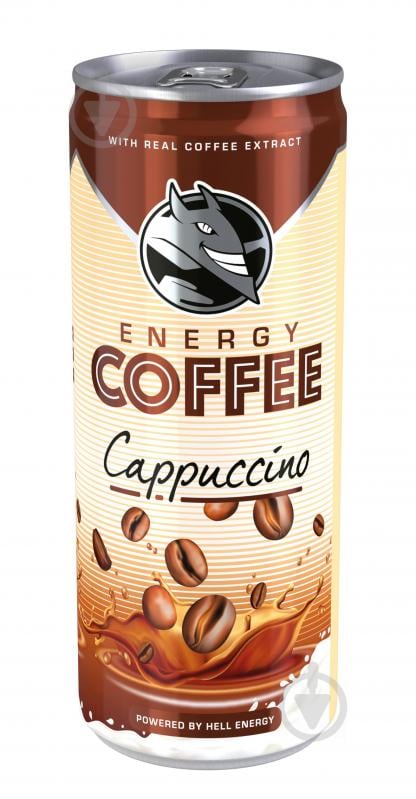 Енергетичний напій HELL Холодна кава з молоком Energy Coffee Cappuccino 0,25 л - фото 2
