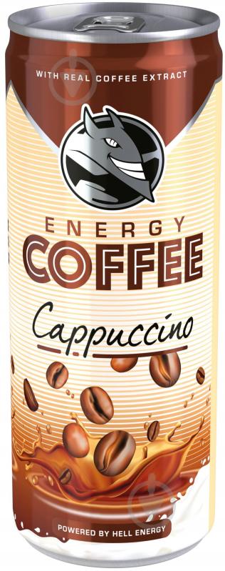 Енергетичний напій HELL Холодна кава з молоком Energy Coffee Cappuccino 0,25 л - фото 1