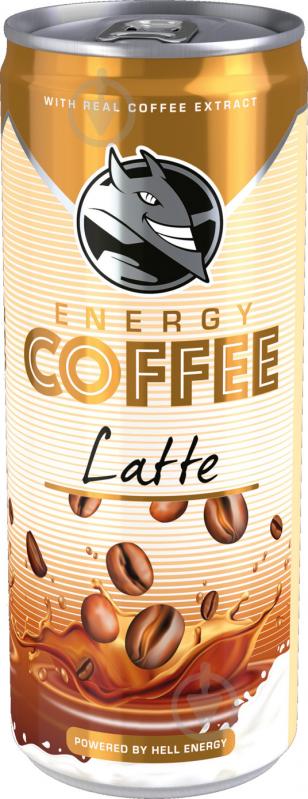 Енергетичний напій HELL Холодна кава з молоком Energy Coffee Latte 0,25 л - фото 1