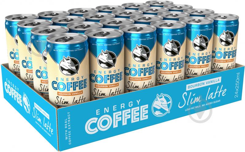Енергетичний напій HELL Холодна кава з молоком Energy Coffee Slim Latte 0,25 л - фото 1