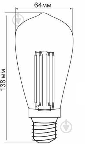 Лампа светодиодная LightMaster ST64 5 Вт E27 2700 К 220 В прозрачная LB-565 5W - фото 5