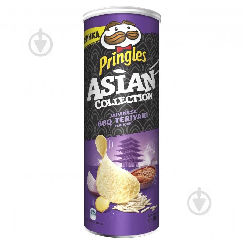 Чипсы рисовые Pringles Asian Collection соус барбекю терияки по-японски 160 г - фото 1