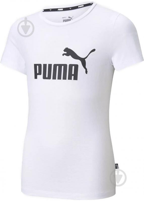 Футболка Puma ESS LOGO TEE G 58702902 р.128 белый - фото 1