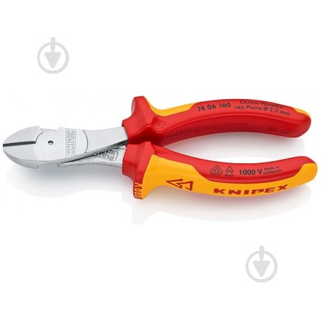 Кусачки KNIPEX бокові особливої потужності 1 шт. 74 06 160 - фото 1