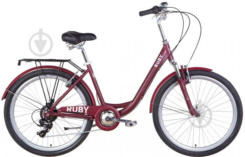 Велосипед Dorozhnik 26" 17"(43 см) RUBY OPS-D-26-194 красный - фото 1