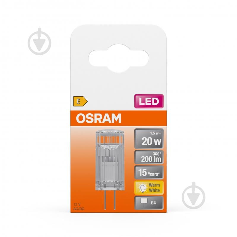 Лампа світлодіодна Osram LED PIN 20 1,7 Вт капсульна G4 12 В 2700 К - фото 4
