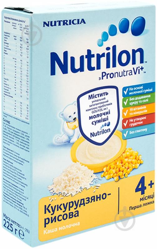 Каша молочна Nutrilon від 4 місяців Кукурудзяно-рисова 225 г - фото 2