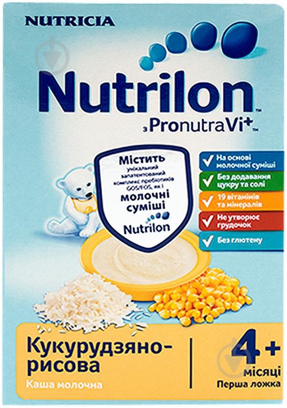 Каша молочна Nutrilon від 4 місяців Кукурудзяно-рисова 225 г - фото 1