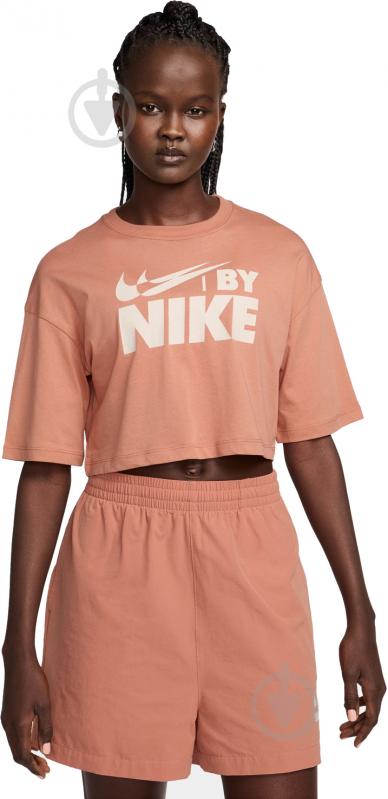 Футболка Nike NS CROP TEE GLS FZ4635-212 р.M коричневый - фото 1