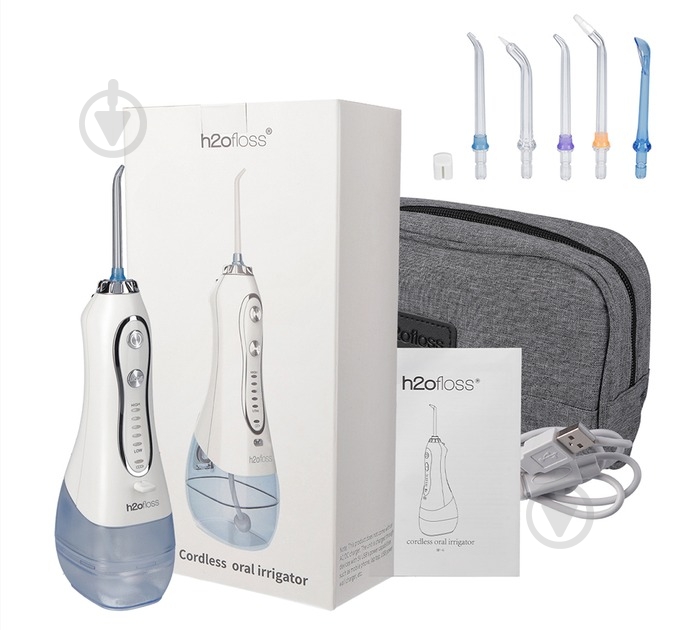 Іригатор h2ofloss Travel Kit H2O-HF6-white - фото 5