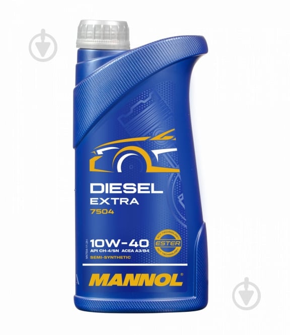 Моторное масло полусинтетическое Mannol 7504 Diesel Extra 10W-40 1 л (17152) - фото 1