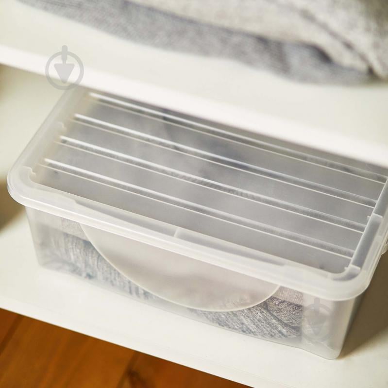 Контейнер для зберігання із кришкою Алеана 122042 22 л прозоро-матовий підкроватний 150x375x550 мм - фото 5