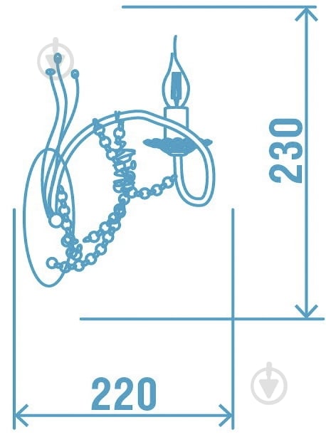 Бра Victoria Lighting 1x40 Вт E14 античний білий Arfa/AP1 - фото 5