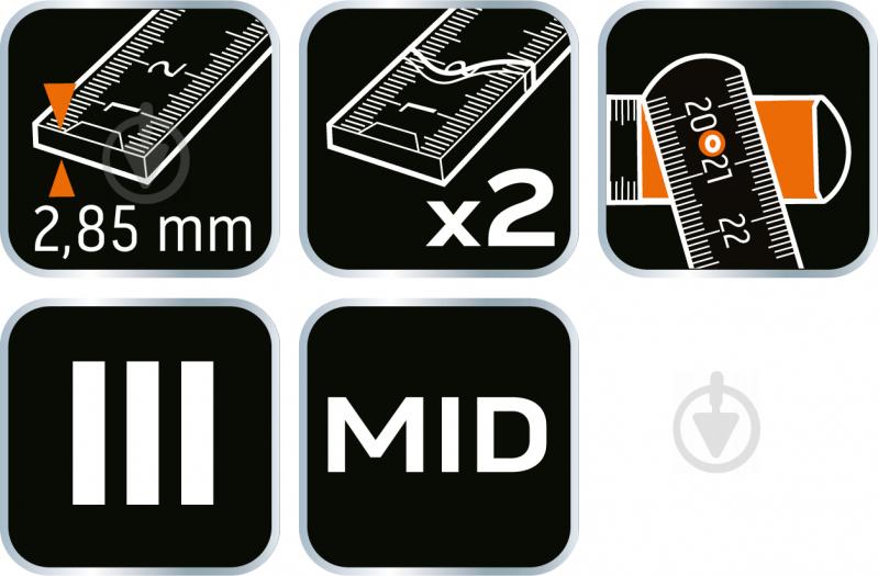 Линейка раскладная NEO tools 74-020 Линейка раскладная NEO 74-020 деревянная 2 м. бело-желтая - фото 6