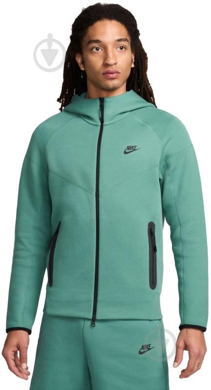 Джемпер Nike NK TCH FLC FZ R HOODIE FB7921-361 р.L зеленый - фото 1