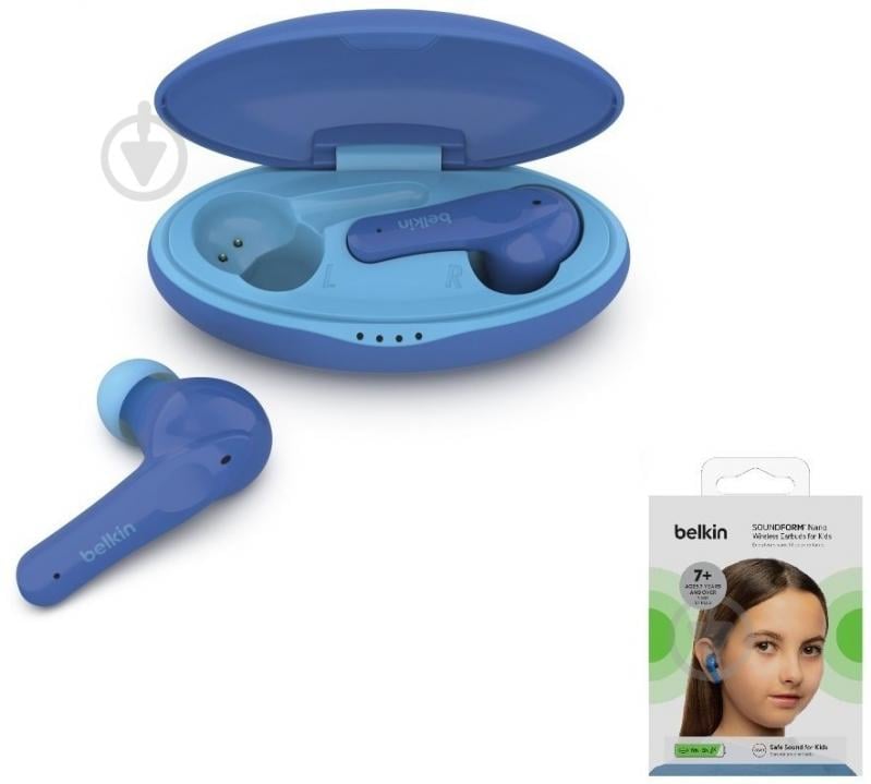 Наушники Belkin Soundform Nano True Wireless blue (PAC003BTBL) - фото 6