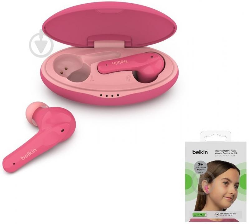 Наушники Belkin Soundform Nano True Wireless pink (PAC003BTPK) - фото 6