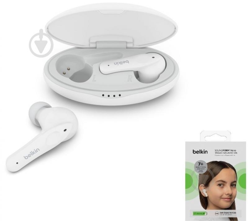 Наушники Belkin Soundform Nano True Wireless white (PAC003BTWH) - фото 6