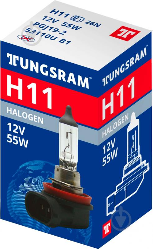 Автолампа галогенная TU 53110 DOT E1 TU H11 55 Вт 1 шт. - фото 1