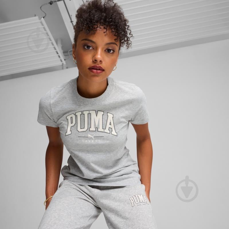 Футболка Puma PUMA SQUAD GRAPHIC TEE 68153704 р.S сірий - фото 3