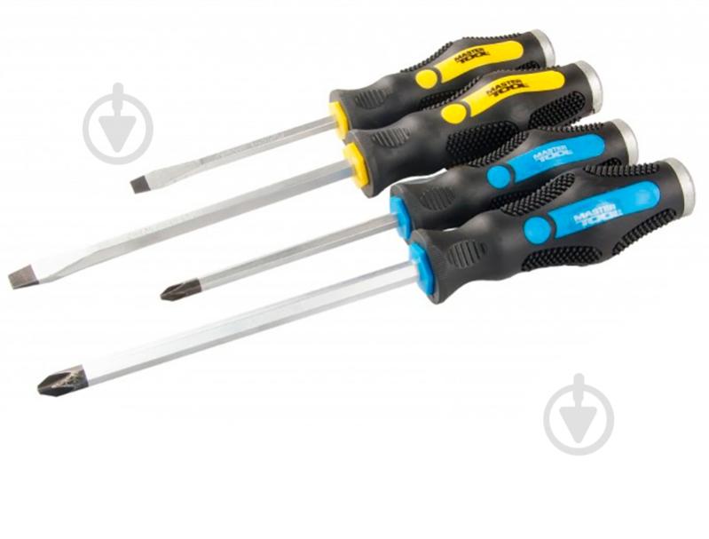 Набор отверток ударных MasterTool 4 шт (PH2*100; 3*150, SL6*100, 8*150) 40-1153 - фото 1 Набор отверток ударных MasterTool 4 шт (PH2*100; 3*150, SL6*100, 8*150) 40-1153 - фото 1