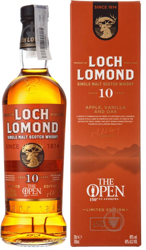 Віскі Loch Lomond односолодовий 10yo The Open 40% 0,7 л - фото 1