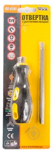 Отвертка MasterTool 2-В-1 насадка 150 мм РН2/SL6 40-0141 - фото 2 Отвертка MasterTool 2-В-1 насадка 150 мм РН2/SL6 40-0141 - фото 2
