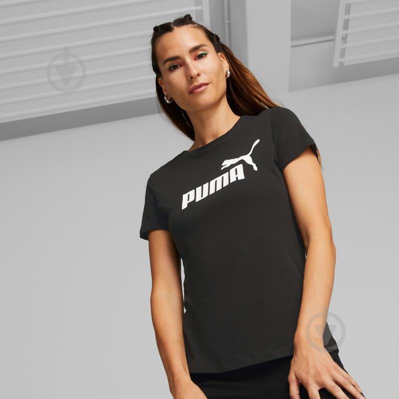 Футболка Puma ESS LOGO TEE 58677401 р.XL черный - фото 3