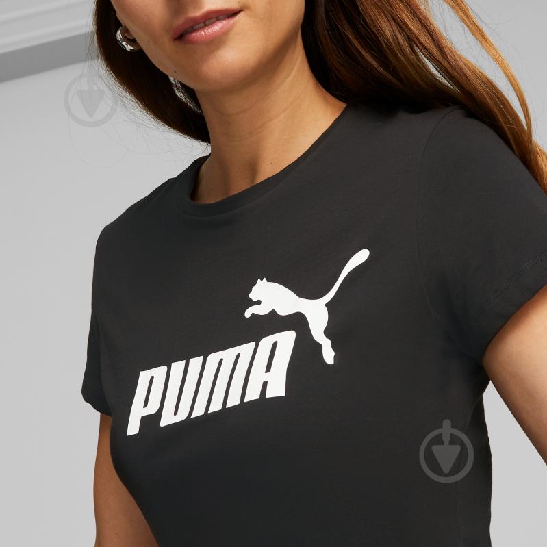 Футболка Puma ESS LOGO TEE 58677401 р.XL черный - фото 5