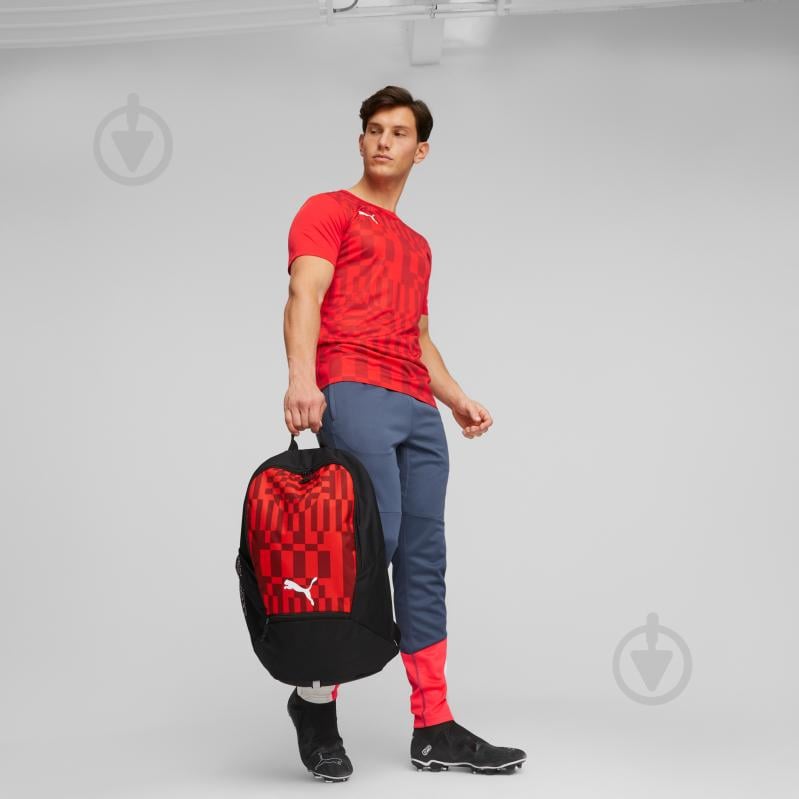 Рюкзак Puma INDIVIDUALRISE BACKPACK RED- BL 07991101 21 л черный с красным - фото 4