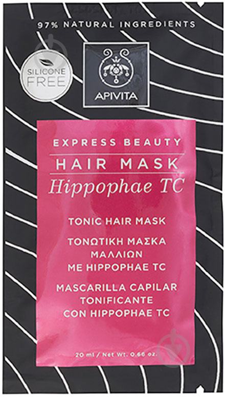 Маска для волос Apivita Express beauty Тоник с комплексом на основе облепихи 20 мл - фото 1