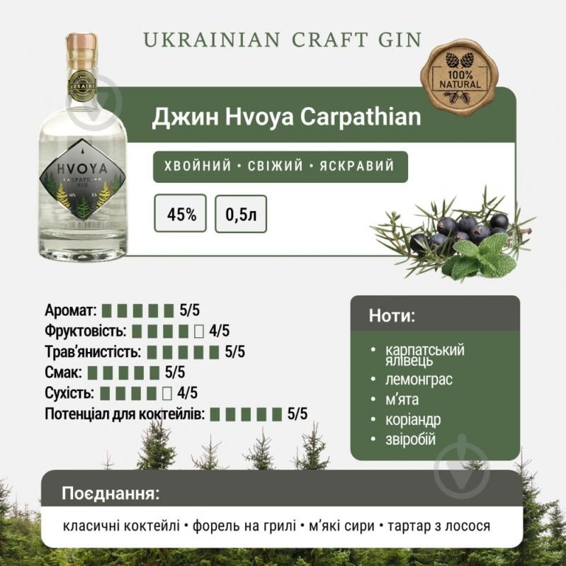 Джин Hvoya Carpathian 0,5 л - фото 2