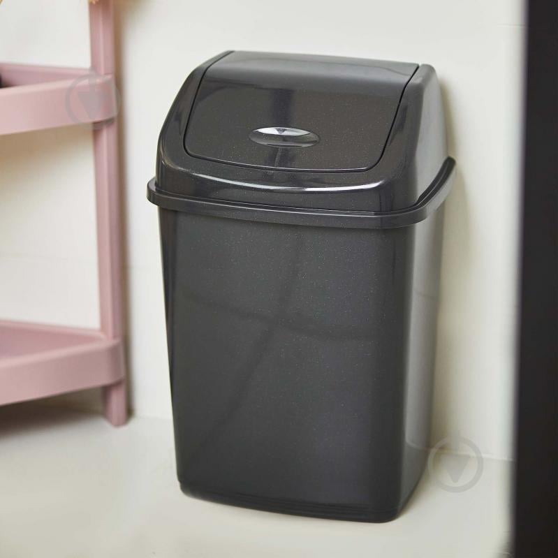 Відро для сміття Алеана 5 л граніт 122061 - фото 4