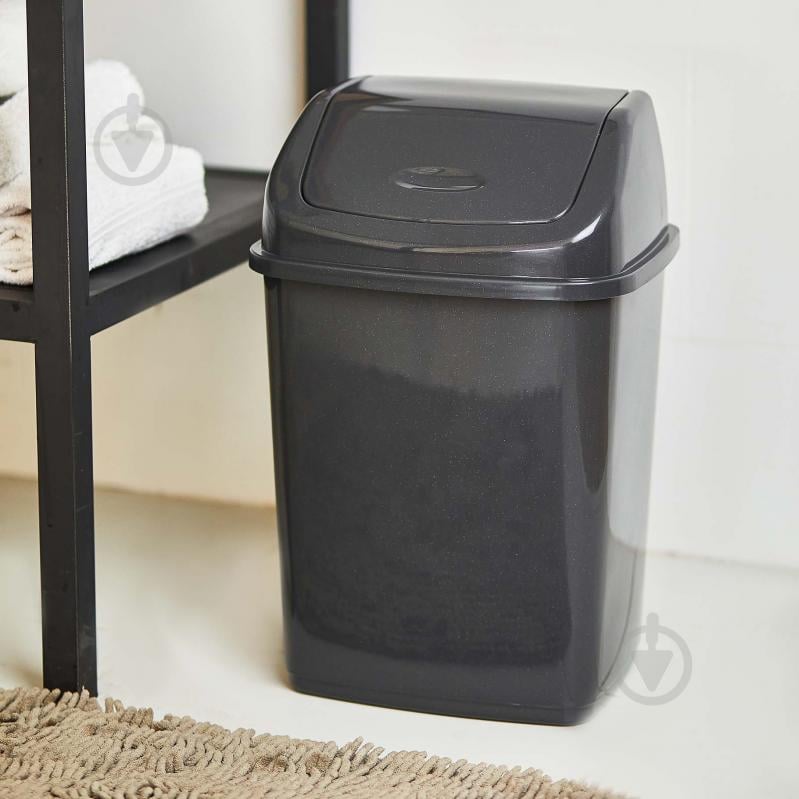 Відро для сміття Алеана 5 л граніт 122061 - фото 3