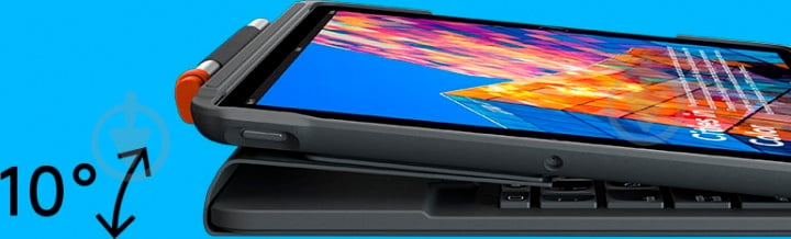 Чехол-клавиатура Logitech Slim Folio Apple iPad 10.2" (920-009652) графит - фото 8