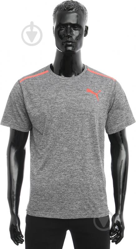Футболка Puma BONDED TECH SS TEE 51463001 р.S темно-серый - фото 1