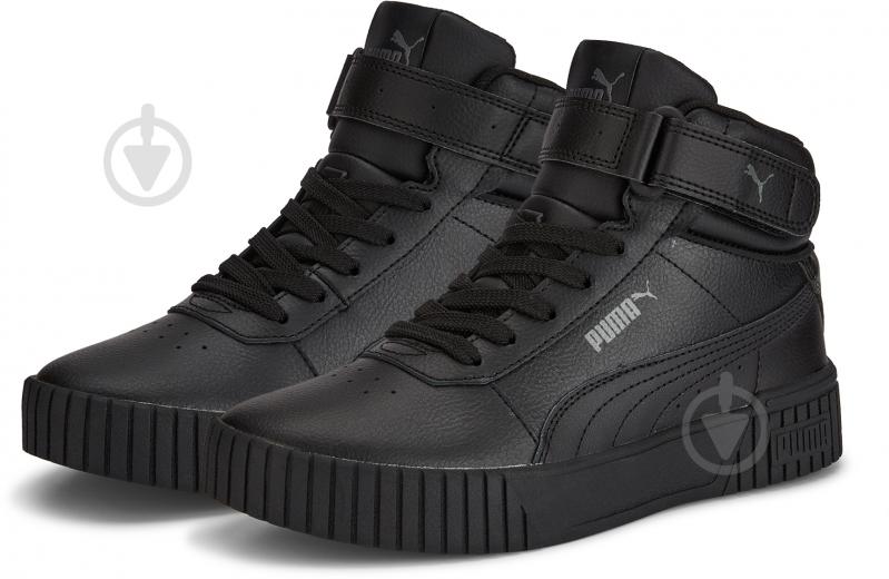 Кроссовки для девочек демисезонные Puma CARINA 2.0 MID JR 38737601 р.37 черные - фото 3